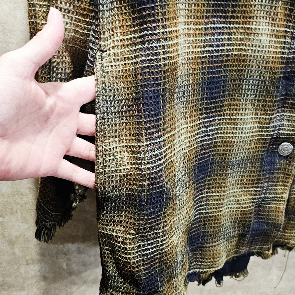 Free People Anneli Plaid Ombre Tweed Shirt Oversized Shacket - Picture 6 of 8
